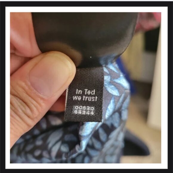 Ted Baker Wool Blend Two Tone Men’s Black Navy Blue long - Picture 3 of 5